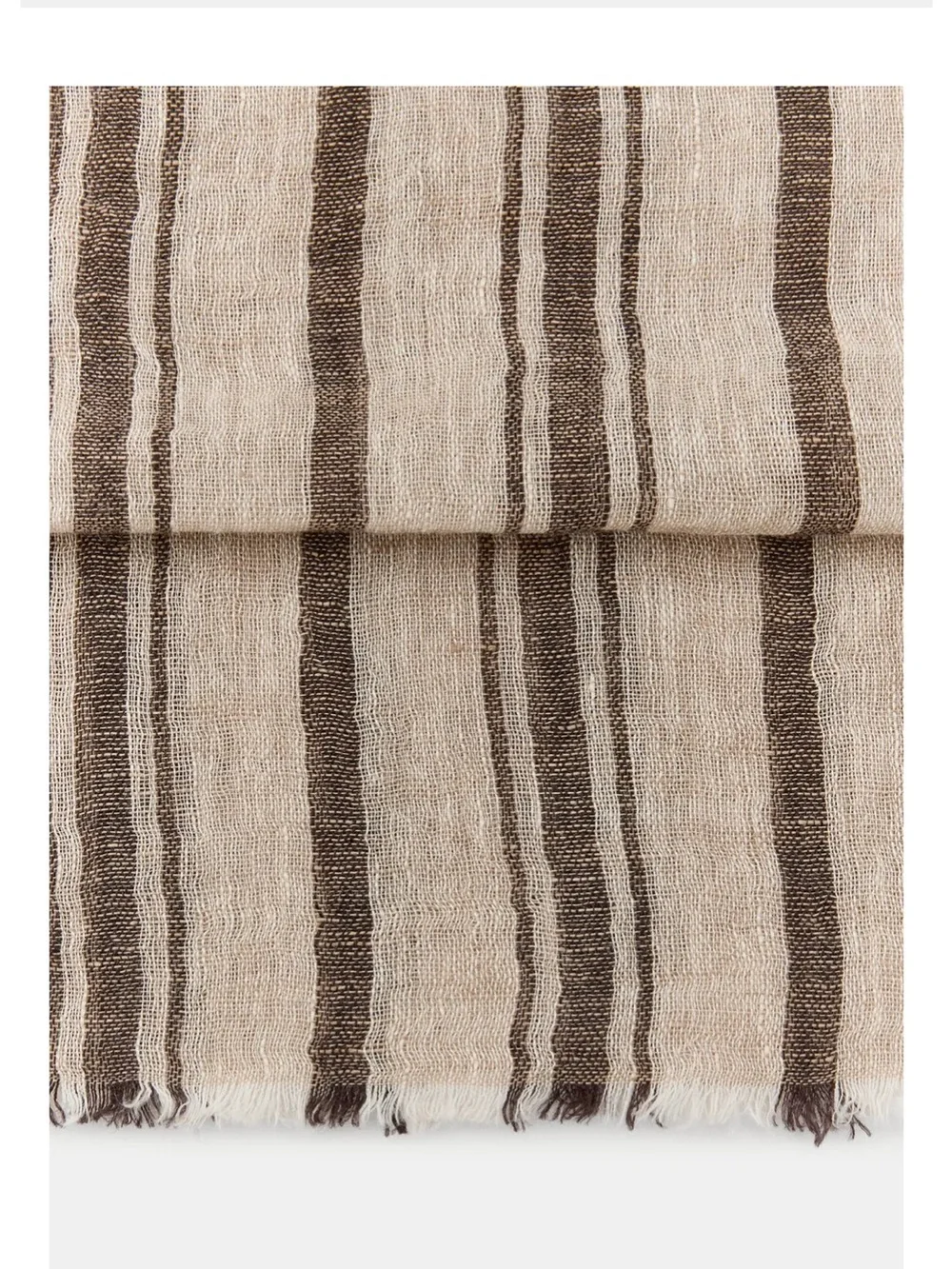 Zara 100% linen striped scarf shawl